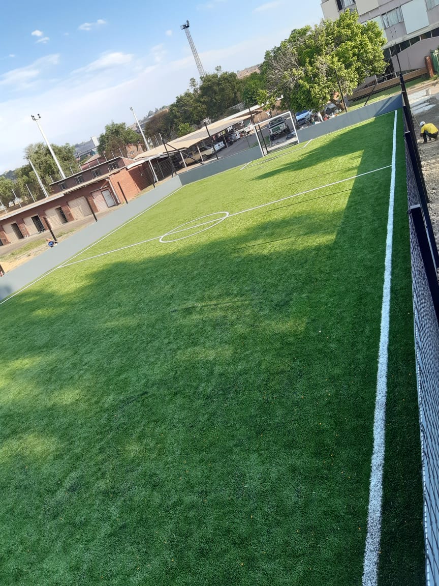 5 a side soccer ptich construction
